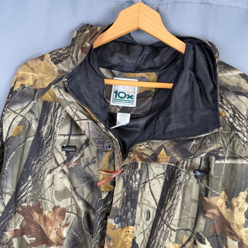 10x Mens Realtree Hardwoods Camo Jacket Hooded Hunting Coat XL X32080HW - Picture 4 of 8